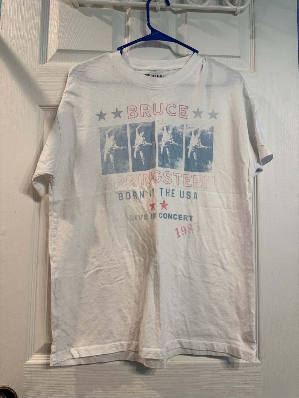 Bruce Springsteen White Graphic Concert T‑Shirt